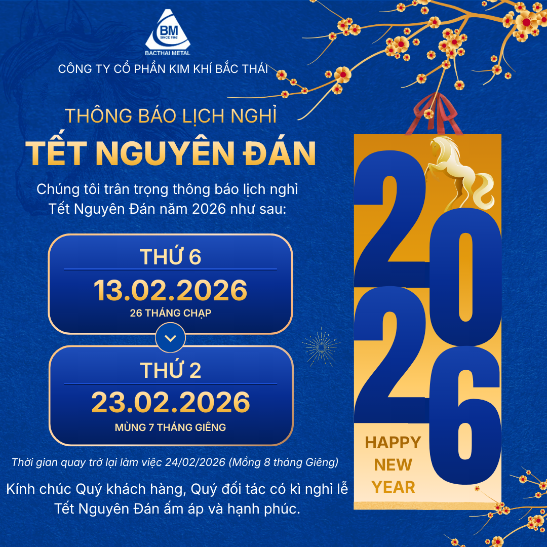 THÔNG BÁO LỊCH NGHỈ TẾT NGUYÊN ĐÁN 2026